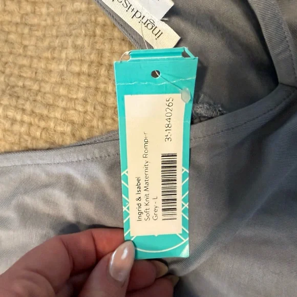 Ingrid & Isabel Gray Maternity Romper - Picture 5 of 7